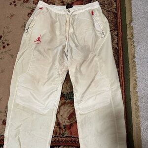Jordan Cream Pants with Red Details
